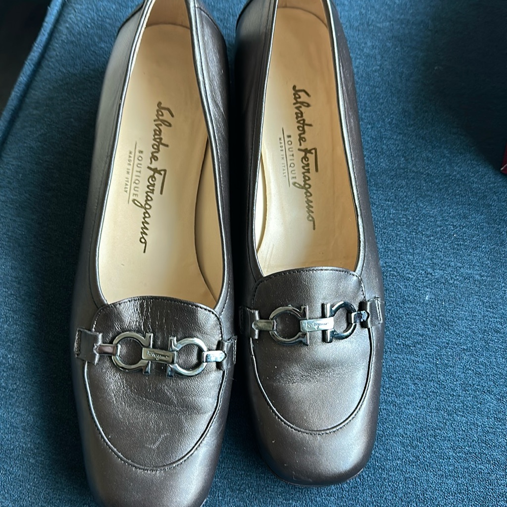 Ferragamo Flats/ Loafers With Small Heal